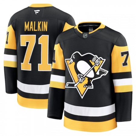 Män Ishockey Pittsburgh Penguins tröja Fanatics Premium Evgeni Malkin 2024-25 Svart Hemma